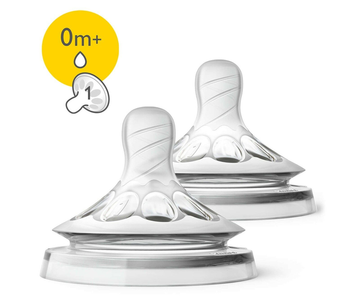 Philips Avent Extra Soft Silicone Teat 0m+ Natural teat 2-pack SCF041/27
