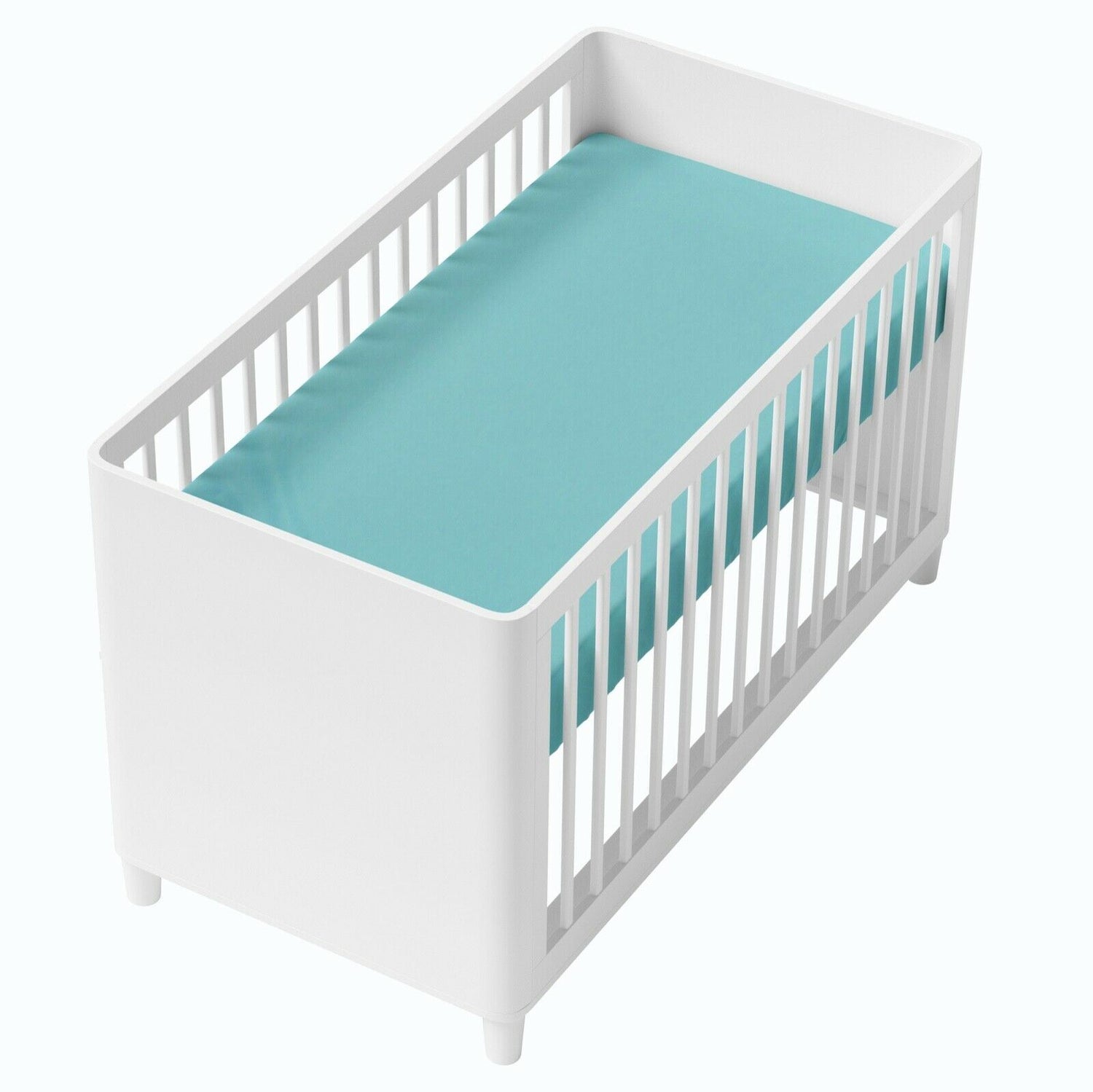 Super soft fitted sheet jersey stretchy cotton fit Crib/Cradle 90x40 Blue