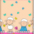 Baby Fitted Toddler Bed Sheet Printed 100% Cotton Mattress 160X80cm Sheep Ecru