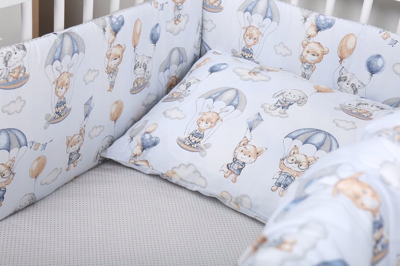 Baby Bedding Set 2pc fit Cot Cotton 100% 120x90cm Walk in the clouds