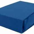 Terry Towelling Fitted Sheet 90X40cm Nursery Baby Crib/Cradle/ Soft/ Frotte Dark Blue