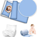 Baby bedding set 5pc nursery cotton pillow duvet bumper 70x80cm Blue