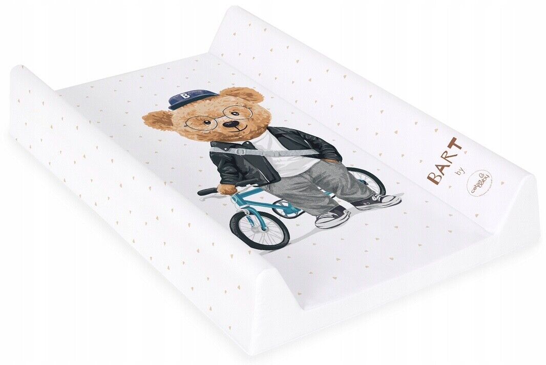 Baby Changing mat Hard Base Nursery Padded 70x50cm Fit Cot Bart