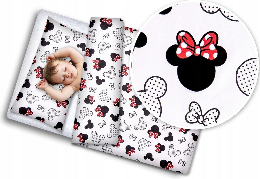 Baby Bedding Set 5pc Nursery Cotton Pillow Duvet Bumper 70x80cm Bow Ears