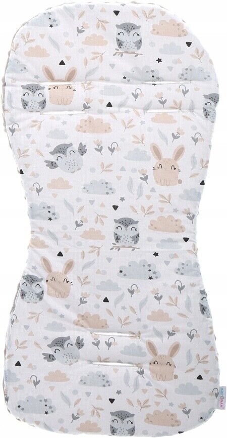 Baby Liner Stroller Buggy Pad Universal Dimple Insert 71x35cm GREY/Forest friends