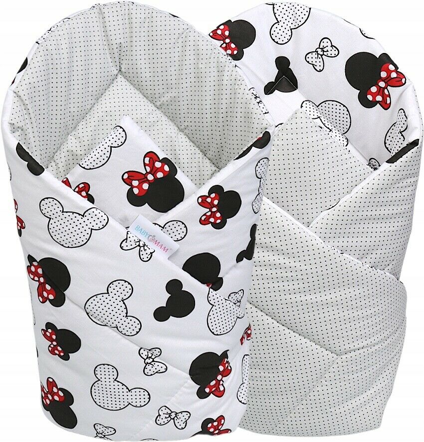 Baby Swaddle Wrap Newborn Bedding Blanket 100% Cotton Sleeping Bag  Minnie Mouse