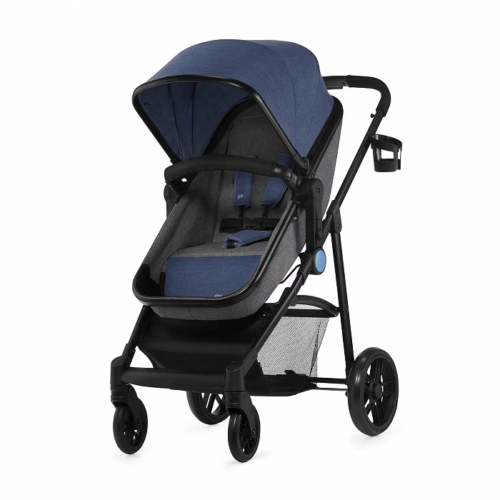 Pram 3 in 1 Set JULI DENIM Kinderkraft Pushchair with Infant Car Seat