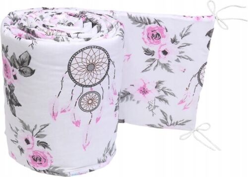 Baby Bedding Set 3pc All-round Bumper Fit Cot Bed 100% Cotton Dream Catcher