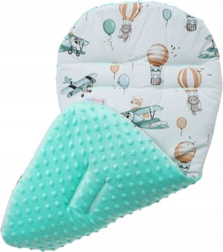 Baby Liner Stroller Buggy Pad Universal Dimple Insert 71x35cm Mint/Dreamy Flight