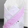Baby Swaddle Wrap Newborn Bedding Blanket 100% Cotton Sleeping Bag Sweet Animals Pink