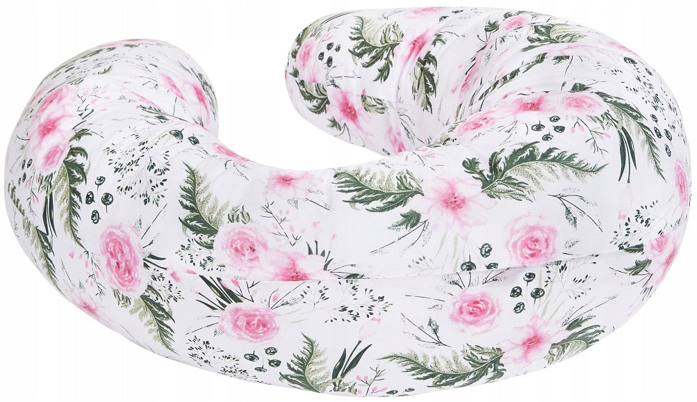 Baby Feeding Pillow + Cover Pregnancy Nursing Cotton Garden Flowers