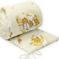Padded Baby Bumper To Fit Cot 120x60 All around 100% cotton 360cm Ladder Cream