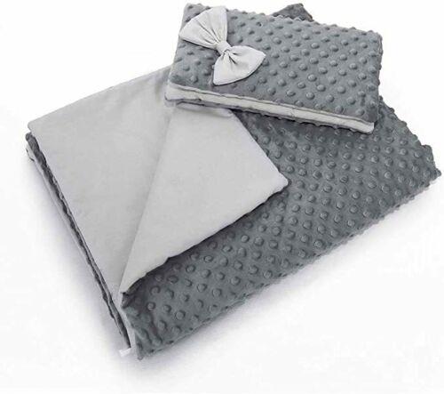 Cotton Warm Baby Blanket Dimple Quilt Pillow 100X75cm Grey - Pearl Grey