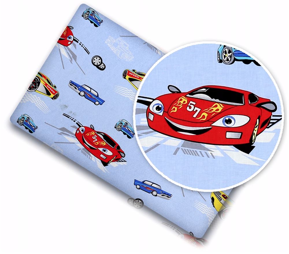 100% cotton fitted sheet printed design for baby crib 90x40cm Cars