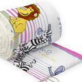 Padded Baby Bumper To Fit Cot 120x60 All Around 100% Cotton 360cm Bumper Safari Pink