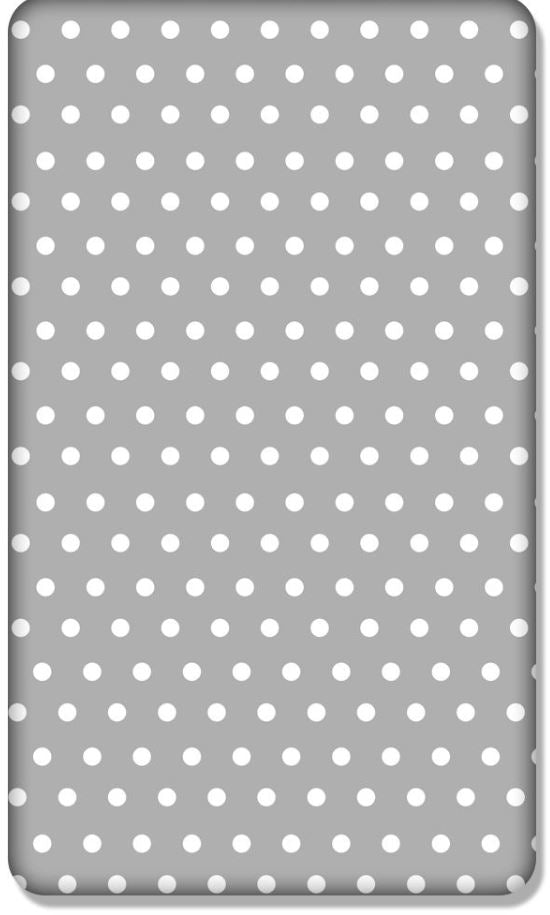 100% cotton fitted sheet printed design for baby crib 90x40cm Dots grey