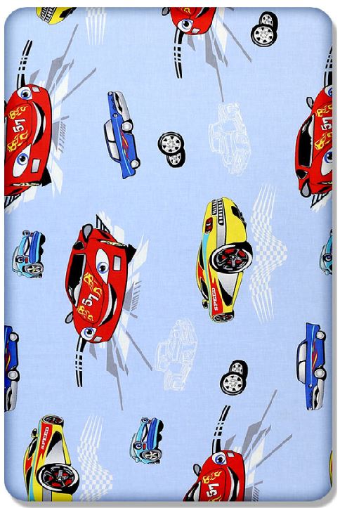 Baby Fitted Toddler Bed Sheet Printed 100% Cotton Mattress 160X80cm Cars