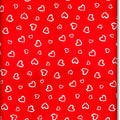 100% cotton fitted sheet printed design for baby crib 90x40cm White hearts on red