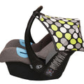 Car Seat Hood Replacement Universal Baby Cover Wind Sun Canopy Shade Waterproof - Green Dots