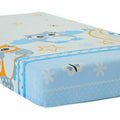 Baby Fitted Cot Bed Sheet Printed 100% Cotton Mattress 140X70cm Owls Moon Blue