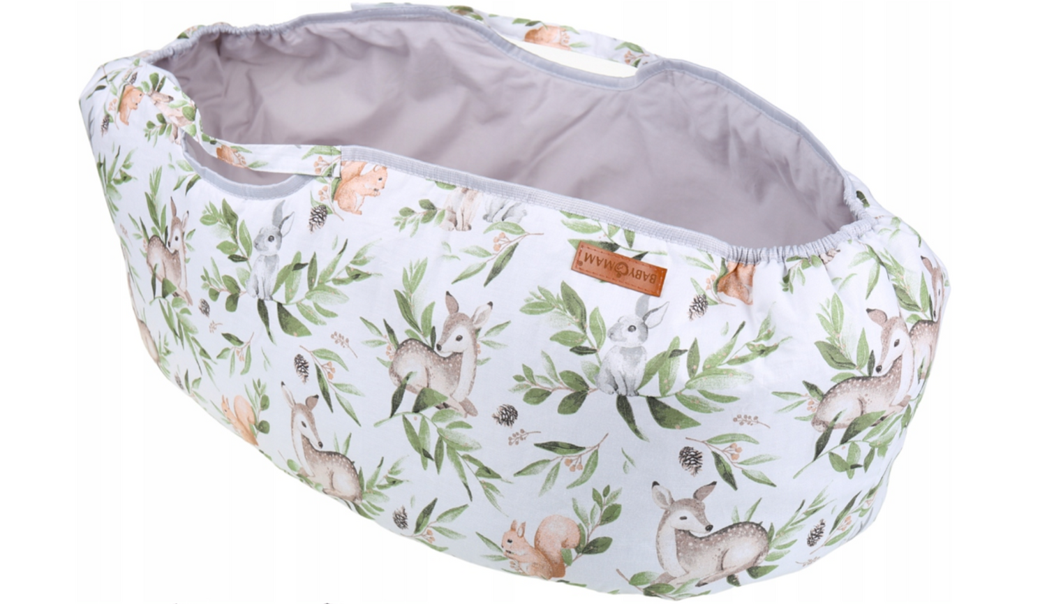 Carrycot cover Double-sided Liner Pushchair Pram Green Glade/Grey