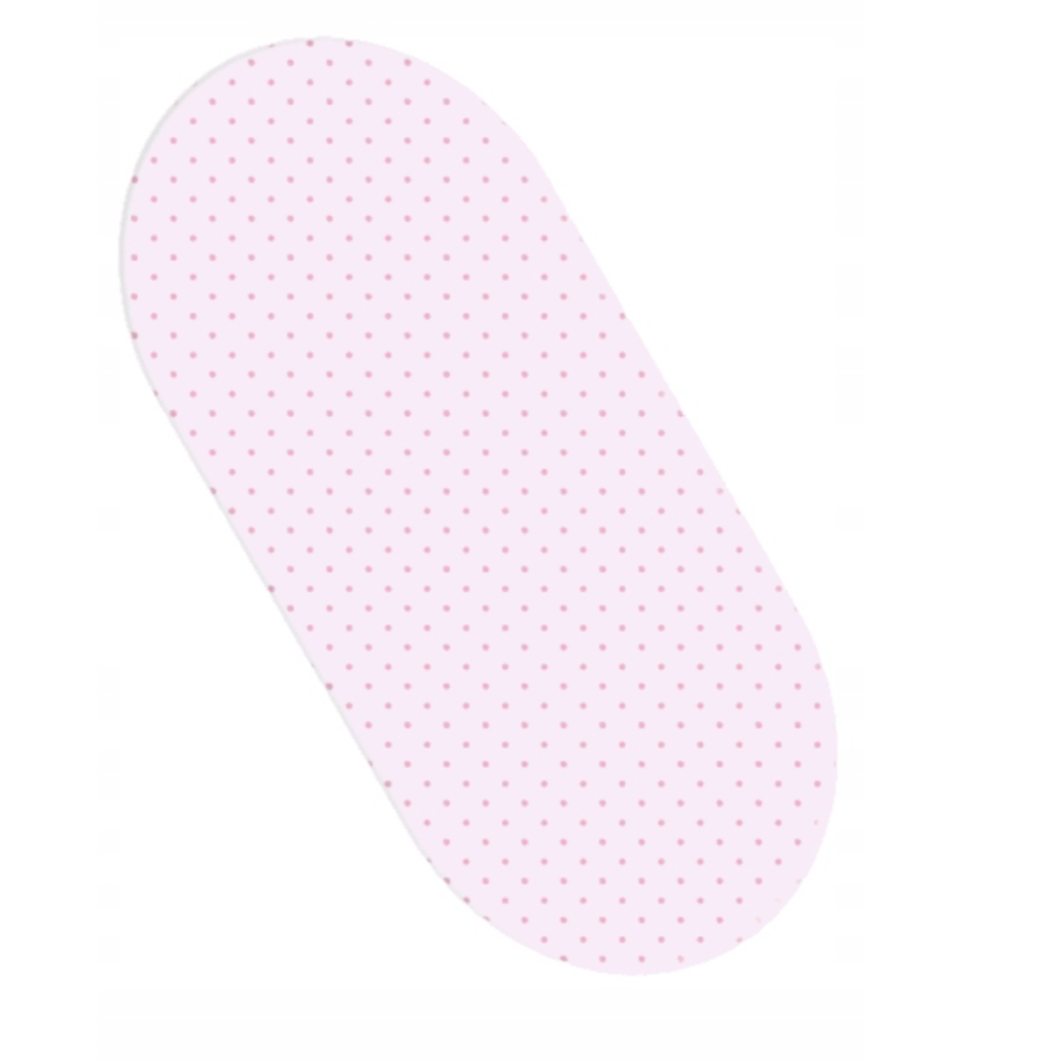Fitted Sheet 100% Cotton 80x38cm for Baby Moses Basket Pram Dots pink