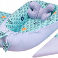 Cocoon Set Butterfly Blanket Nest Reversible Grey/ Fox In The Forest