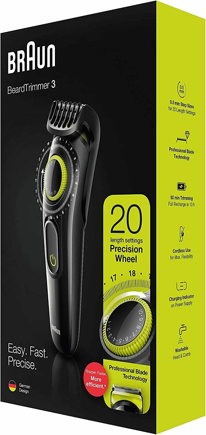 Braun BT3221 Hair Clipper and Beard Trimmer for Men Lifetime Sharp Blades