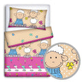 Baby Bedding Set 2pc Duvet Cover Set 100% Cotton 135x100 Sheep Cream