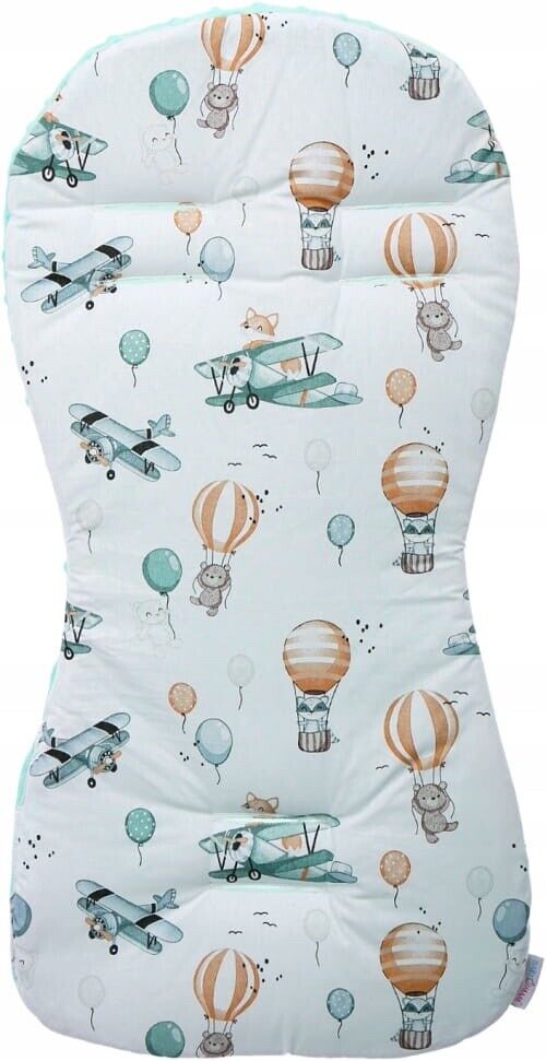 Baby Liner Stroller Buggy Pad Universal Dimple Insert 71x35cm Mint/Dreamy Flight