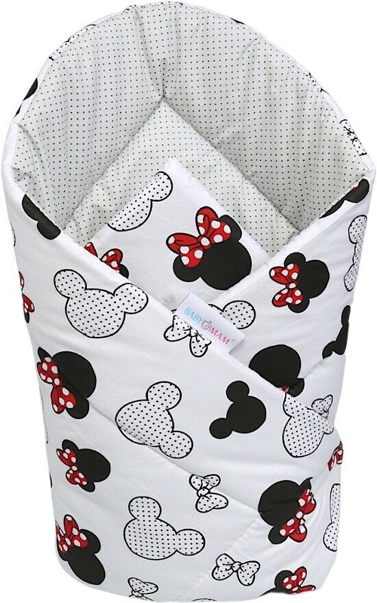 Baby Swaddle Wrap Newborn Bedding Blanket 100% Cotton Sleeping Bag  Minnie Mouse