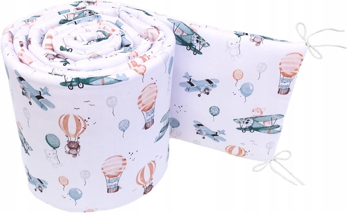 3Pc Baby Bedding Set Bumper Pillowcase Duvet Cover Fit Cot 120x60cm Dreamy Flight