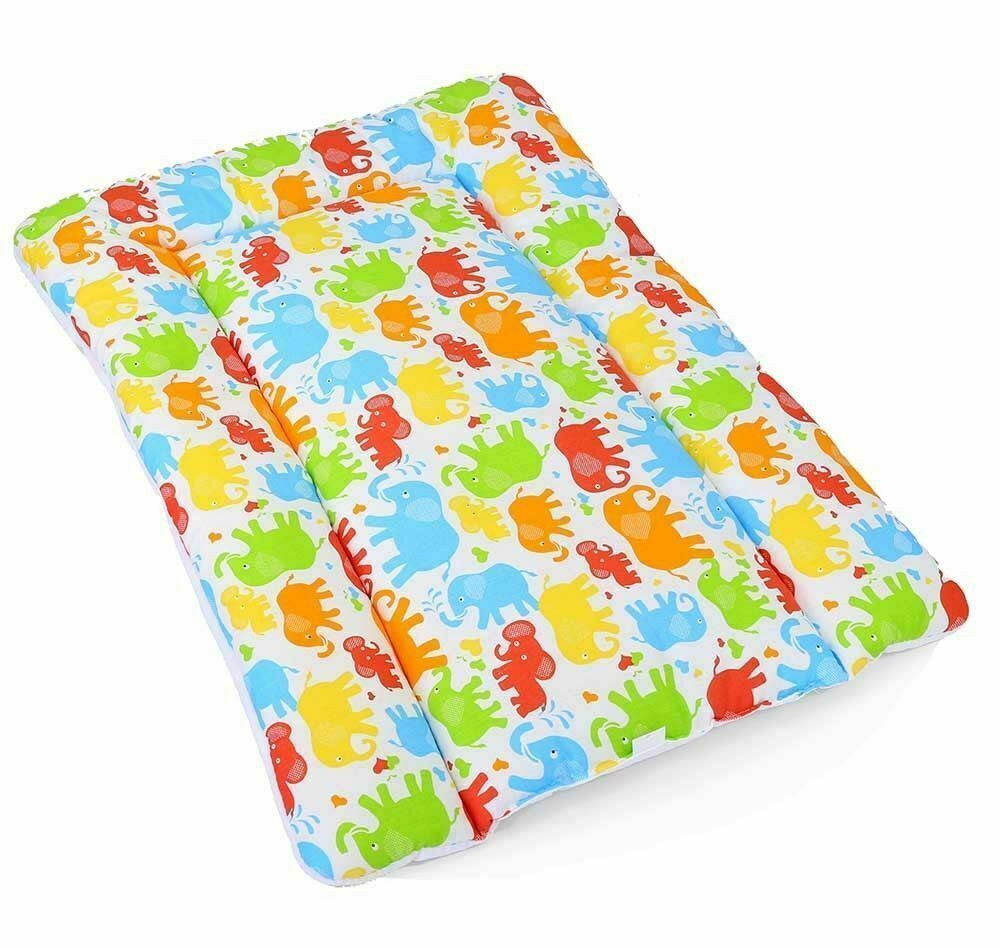 Baby 100% cotton changing mat child toddler Elephants coloured