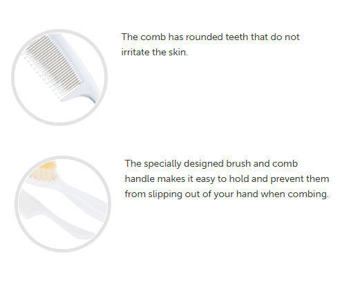 Hair Brush And Comb Canpol Grooming Set Soft Gentle 2 In 1 Pink Bunny