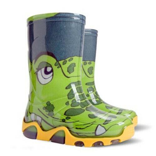 Wellies Kids Rain Snow Boots Removable Inner Lining Socks Crocodile