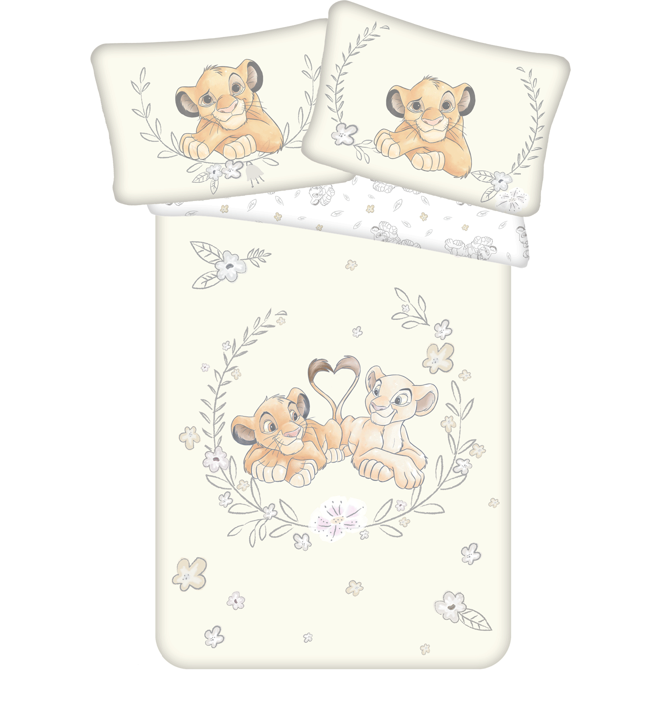 2pc Baby Duvet Cover Bedding Set Reversible Cotton Disney Lion King 03 135x100