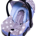 Full Cover Set Fitting Maxi Cosi Cabriofix Baby Car Seat - Big Stars With Grey / Blue