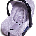 Full Cover Set Fitting Maxi Cosi Cabriofix Baby Car Seat - Dots Grey / Grey Stripes
