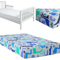 Baby Fitted Toddler Bed Sheet Printed 100% Cotton Mattress 160X80cm Dinosaurs Blue