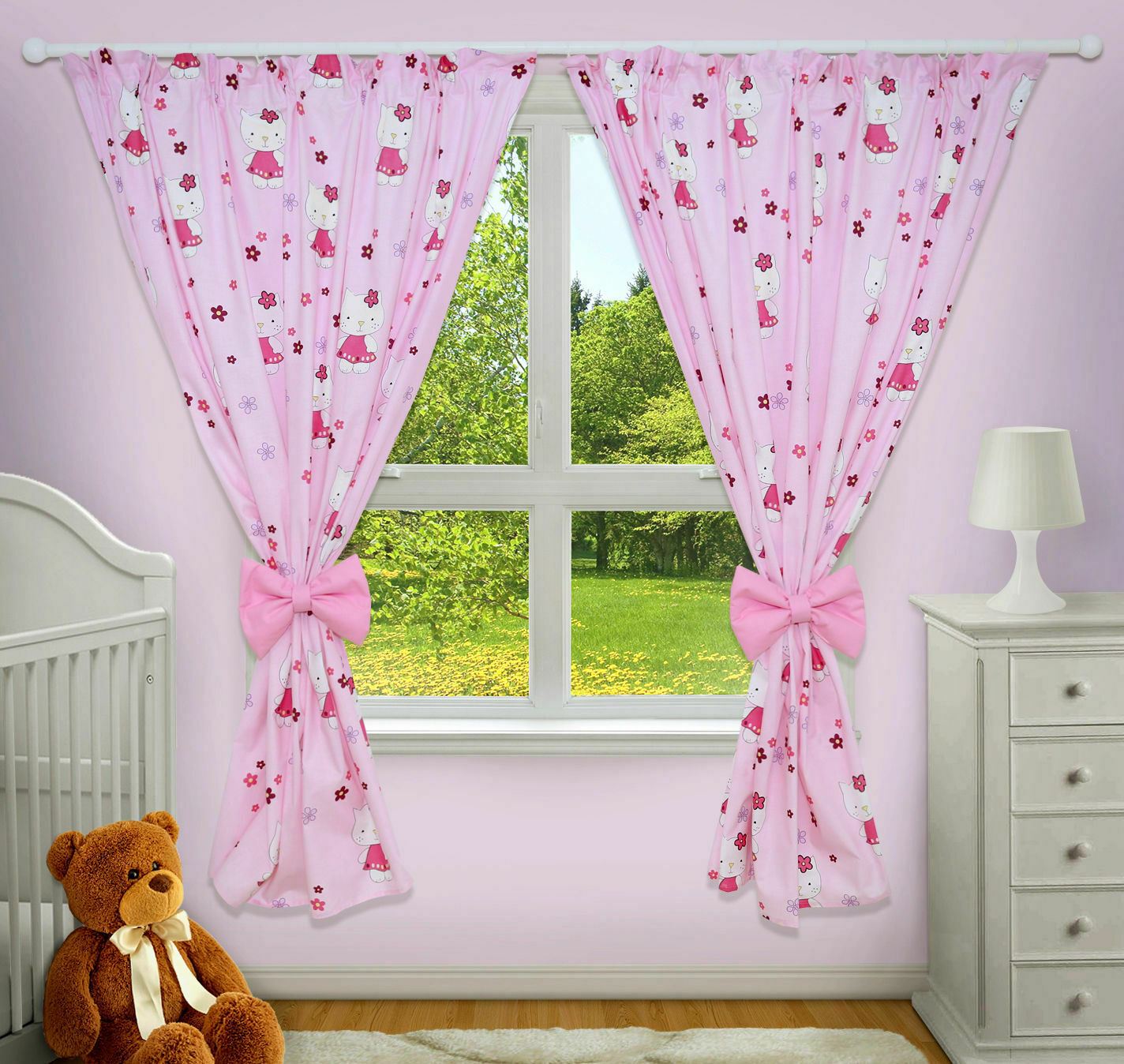 Nursery Curtains for Babies & Toddler's Bedroom Hello kitty