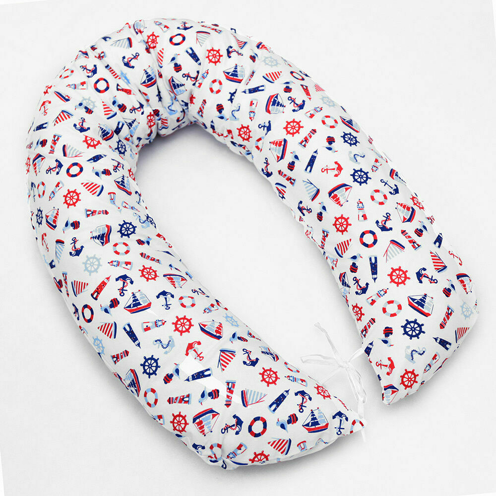 Large Breast Feeding Pillow Cotton Baby Nursing Maternity Pregnancy Marine - MyHappy Baby