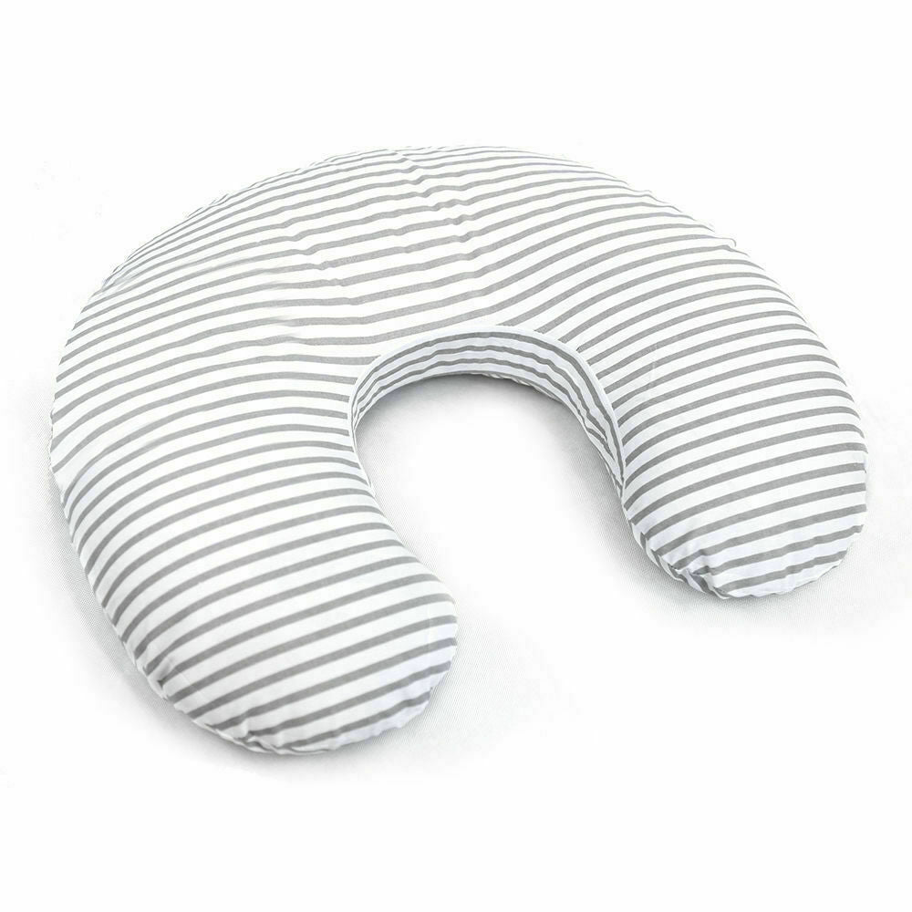 Cover Feeding Pillow Nursing Maternity Baby Breastfeeding Cotton Grey Stripes - MyHappy Baby