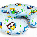 Cover Feeding Pillow Nursing Maternity Baby Breastfeeding Cotton Owls Blue