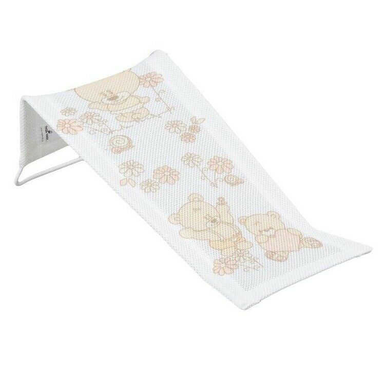 Baby Newborn Bath Pad Soft Seat Deckchair Safety Support For Bathing Teddy White