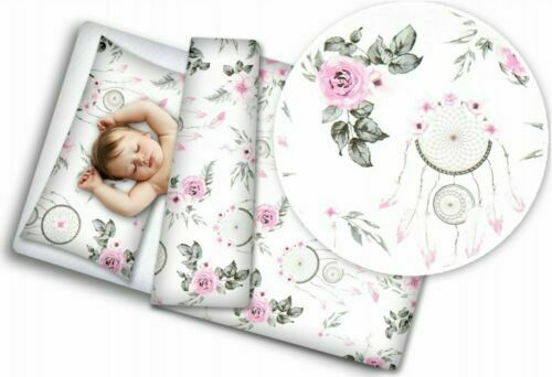 Bedding Set 3Pc Bumper All Around Pillowcase Duvet Cover Fit Cot 120x60cm Dream Catcher