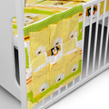 Baby Bed Nursery Hanging Storage 6 Pockets Cot Tidy Organiser Teddy &Fish Cream
