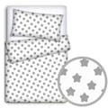 Baby Bedding Set 120X90 Pillowcase Duvet Cover 2Pc Fit Cot Big Grey On White
