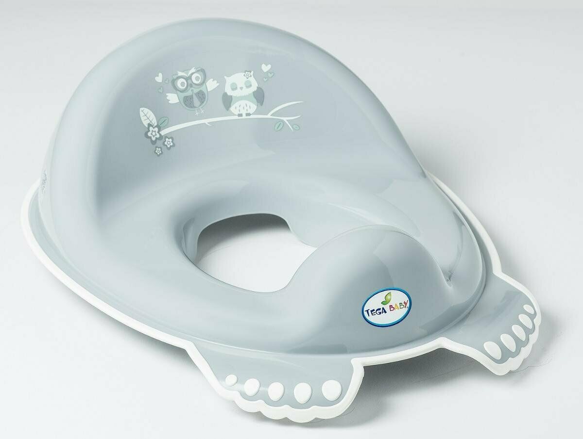Toilet Training Seat Potty Toddler Boy Girl Trainer Safe Anti-Slip Owls Grey