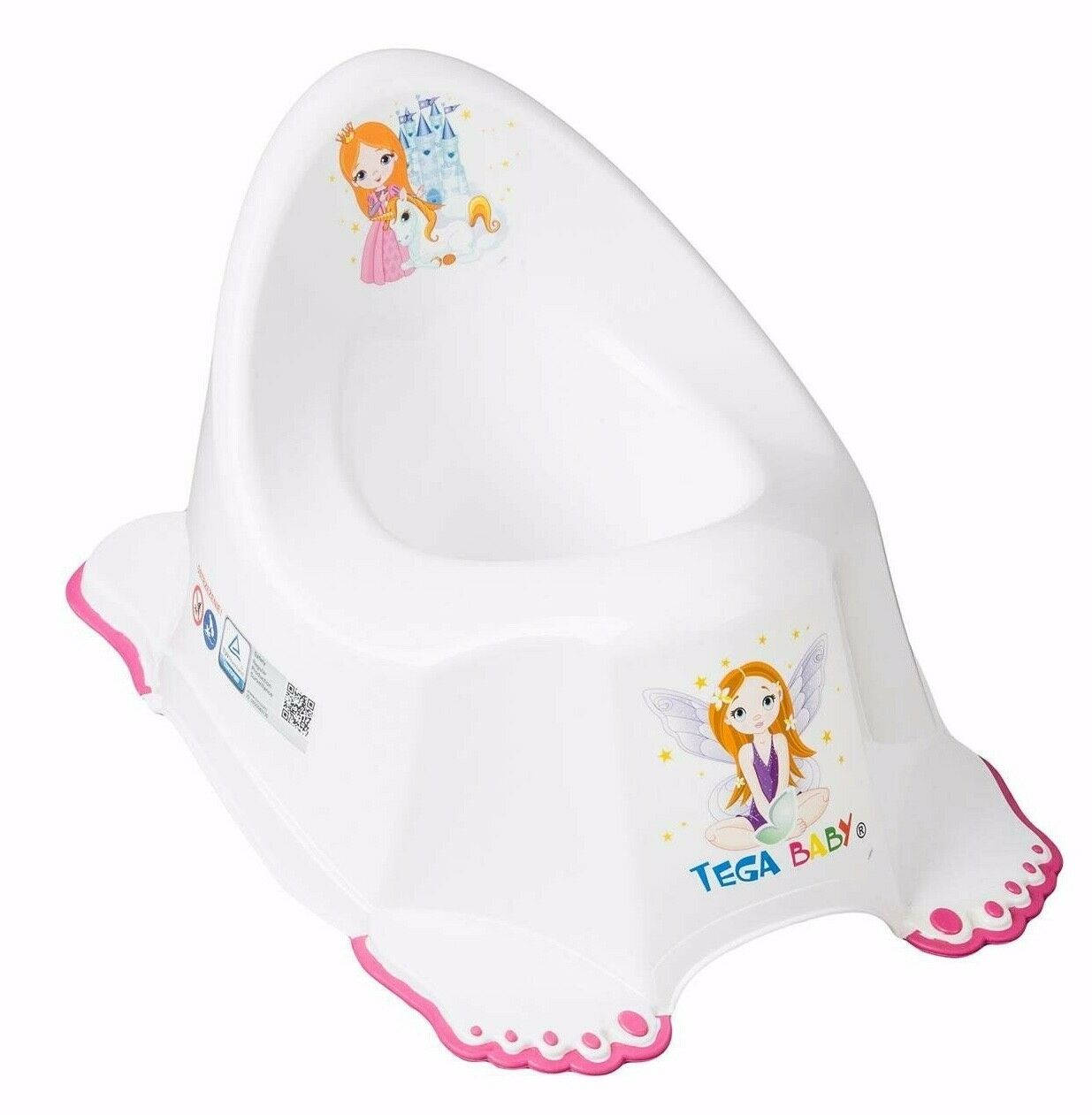 Baby Toilet Potty Chair Toodler Kids Training Seat Safe Non-Slip Princess White - MyHappy Baby