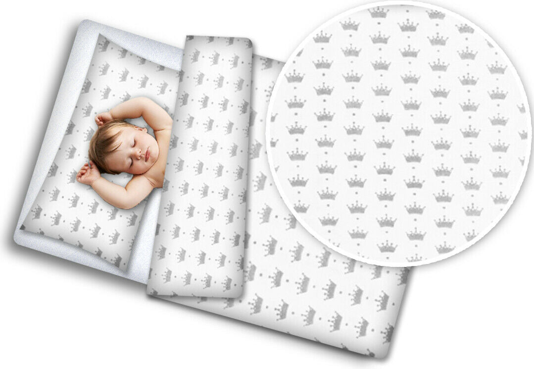 Baby Bedding Fit Cotbed 135X100 Cotton Pillowcase Duvet Cover 2Pc Royal - MyHappy Baby